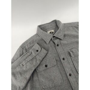 Old Mill Flannel Shirt Mens Size M Gray Excellent Cotton Workwear Button Down